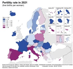 Fertility rate in 2021