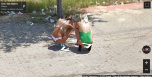 Embarrassed girls