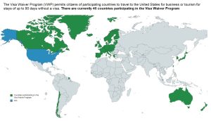 Which countries can go to USA without visa