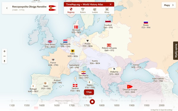 Historical atlas of the world – online