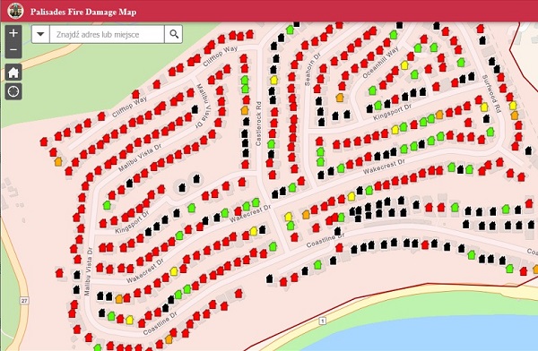 Los Angeles fires: The map of burned homes