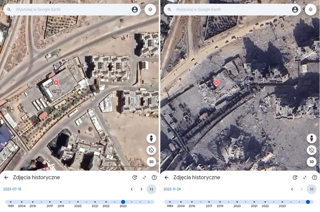 Satellite images of the bombed Gaza now available on Google Earth