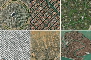 The most interesting city layouts. Satellite view