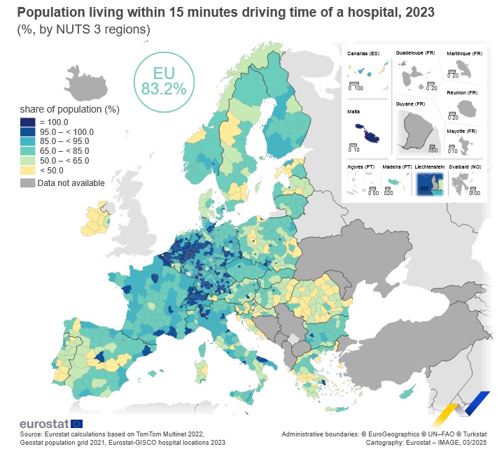 Access to Healthcare in the EU: How Close Are Hospitals to Home?