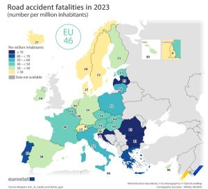 Fatal accidents on EU roads