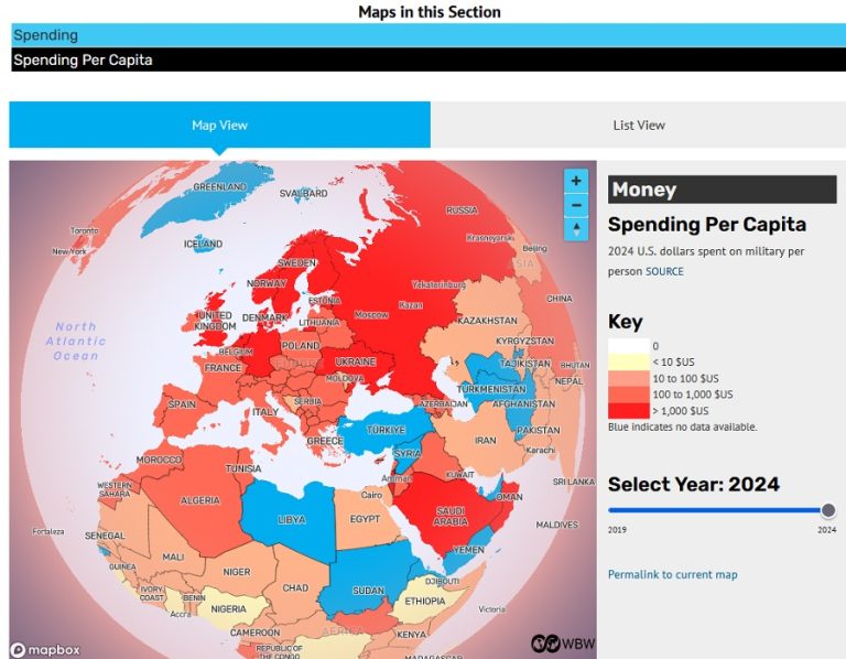 Military Spending Map. Which countries spend the most?