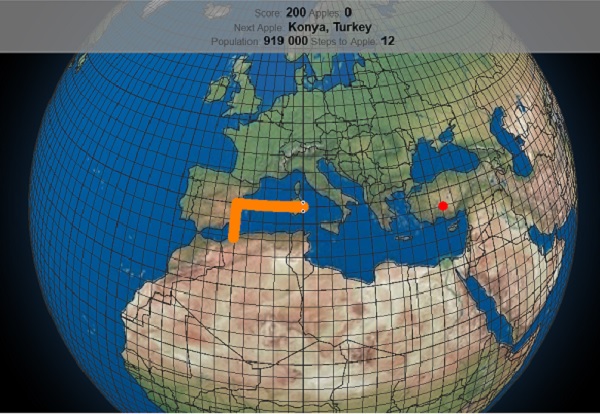 Snake on a Globe