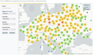 Map of German Nazi camps and ghettos