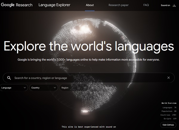 Language Explorer – online map of over 7,000 languages ​​worldwide