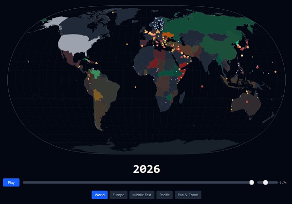 The US Empire on the Map: Interventions and Military Bases Around the World