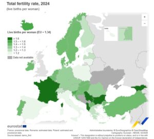 Record low fertility rate in the EU