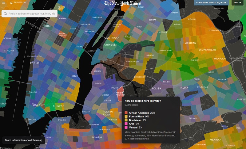 An American Mosaic: NYT Releases Stunning Interactive Map of U.S. Ancestry