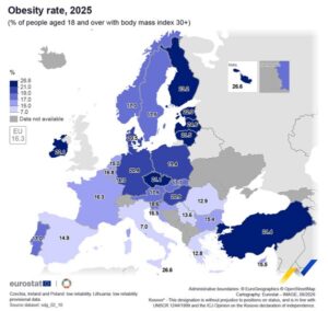 Obesity rate in the EU