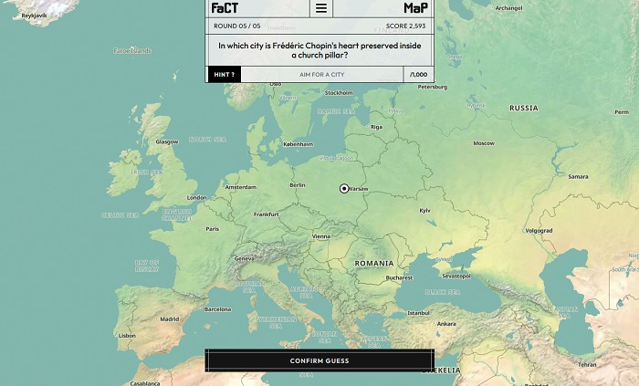 FactMap: The Daily Geography Trivia Game Where You Pin Facts on the World Map